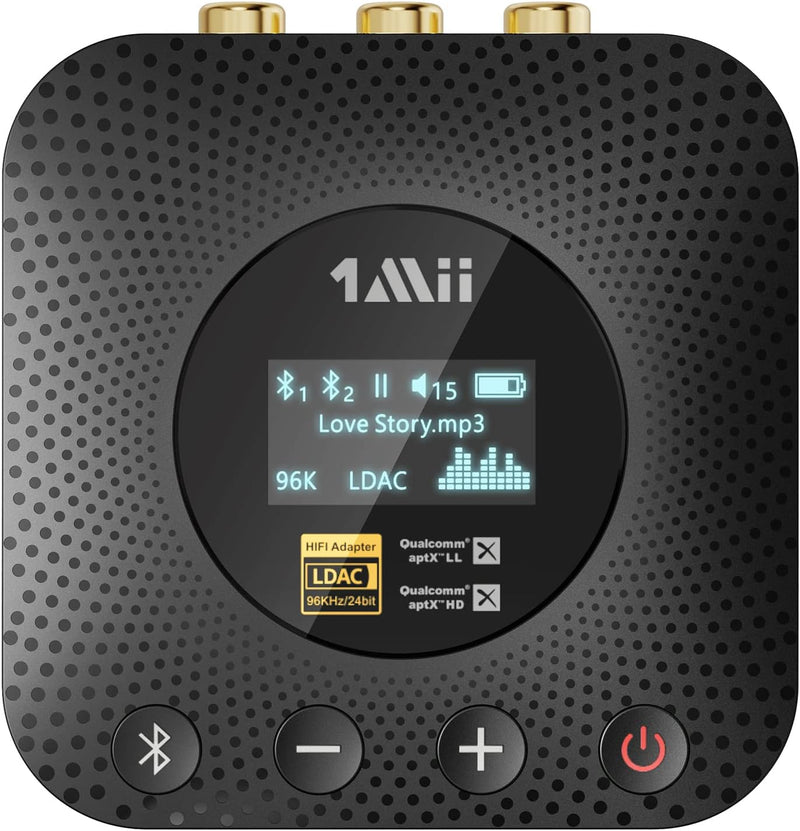 1Mii B06HD+ Hi-Res Bluetooth 5.1 Musik Empfänger für Stereoanlage mit LDAC, HiFi Bluetooth Adapter m