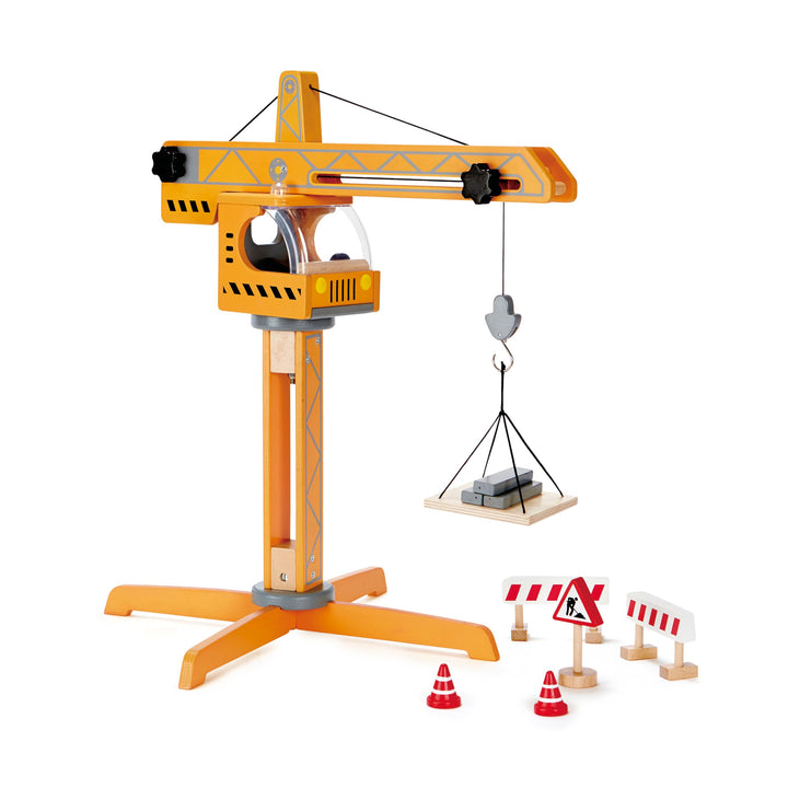 Hape E3011 - Grosser Baukran, Holzspielzeug