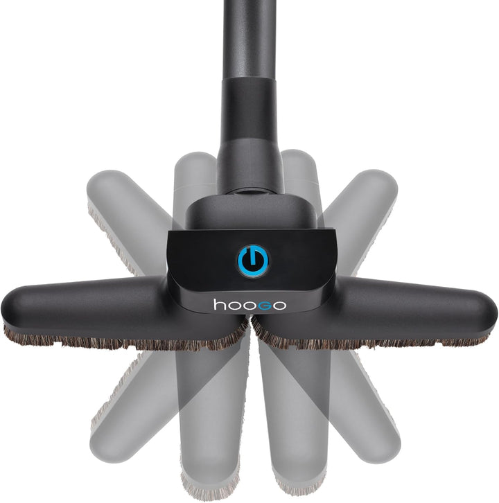 hoogo B3+ Graphit mit Flipflop Bodendüse | Plus Mini-Turbobürste | Staubsauger mit Beutel | Starke 8