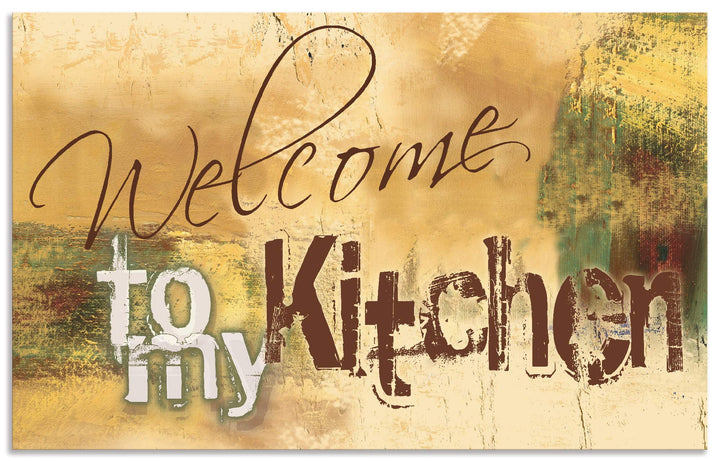 ARTland Spritzschutz Küche aus Alu für Herd Spüle 80x50 cm (BxH) Küchenrückwand mit Motiv Spruch Sha