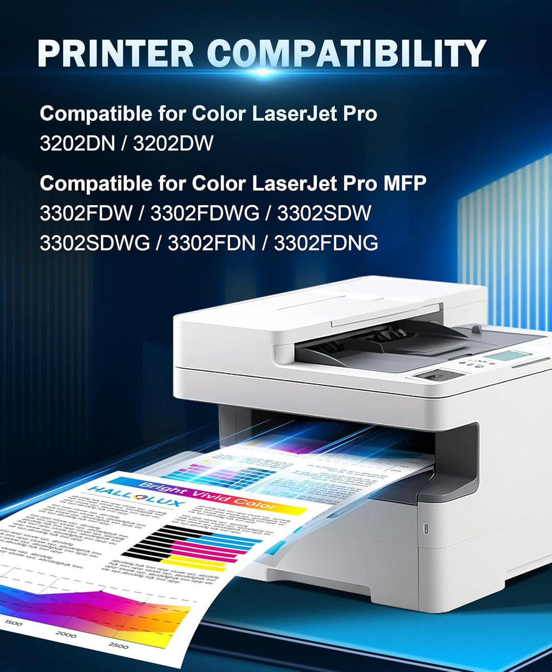 HALLOLUX 219X Toner Set Kompatible für HP 219X 219A für HP Color LaserJet Pro MFP 3302FDWG 3202DW 33