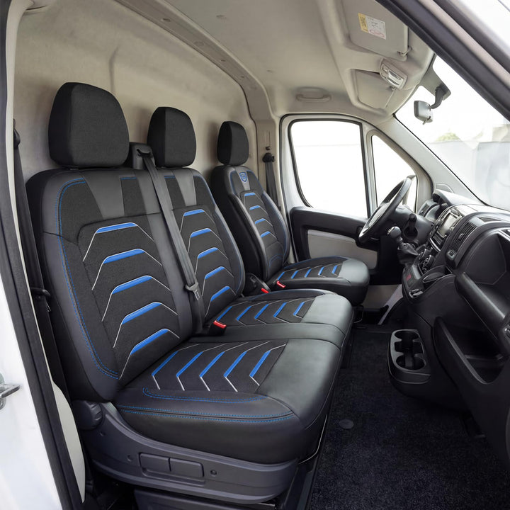 Autositzbezüge Universal 2+1 für FIAT Ducato, Peugeot Boxer, Citroen Jumper (2014-2026) Opel Movano