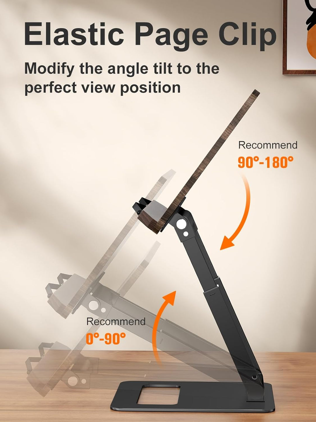 Tounee Buchständer, Teleskop-Buchhalterständer, höhenverstellbar, ausziehbares Design, ergonomischer