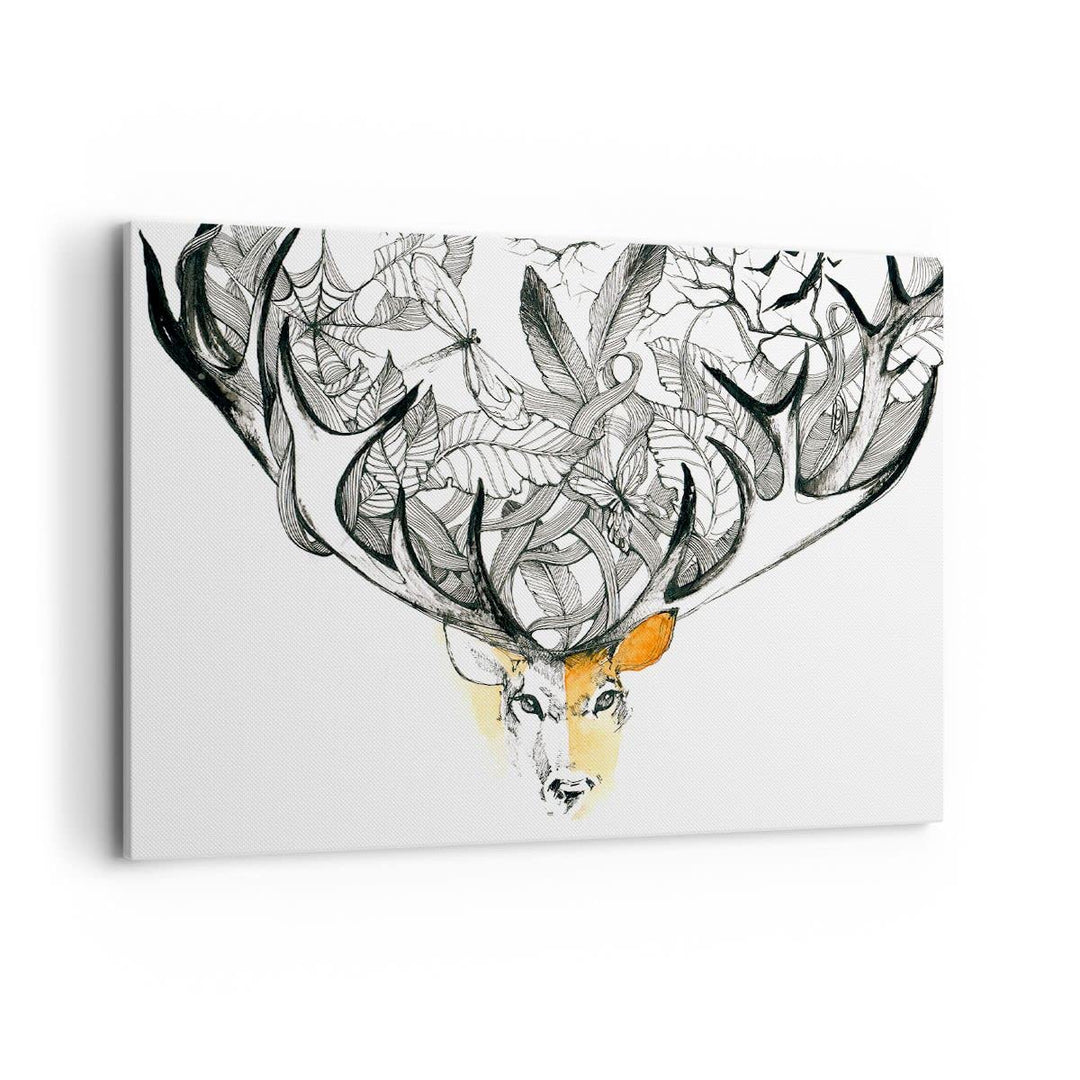 Bilder auf Leinwand 100x70cm Leinwandbild Lieber Wilde Blumen Wald Gross Wanddeko Bild Schlafzimmer