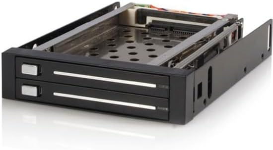 StarTech.com SATA Wechselrahmen 3,5 Zoll trägerlos - Mobiles Festplatten Speicher Rack für 2x 6,4cm