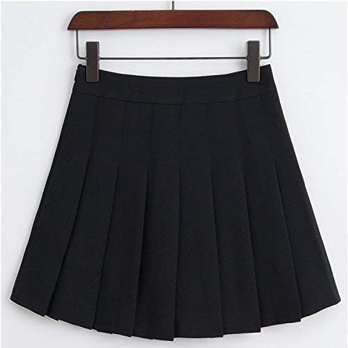 TONCHENGSD Damen Plissierter Minirock Plissierter Minirock S Schwarz, S Schwarz