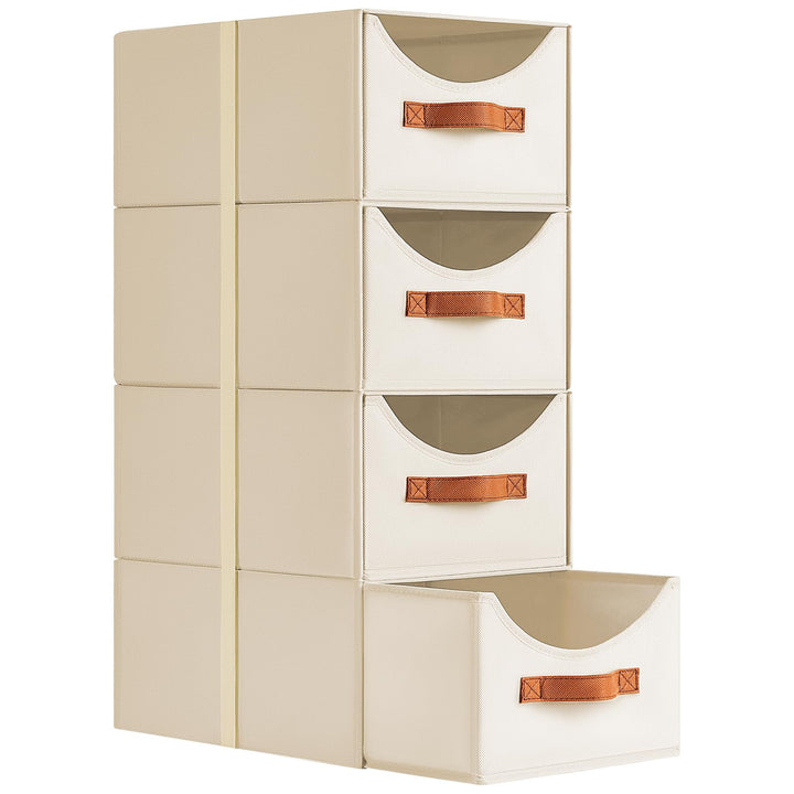 DIMJ Schubladen Ordnungssystem Schubladenboxen - 4 Stück Aufbewahrungsbox Faltboxen Organizer Schubl