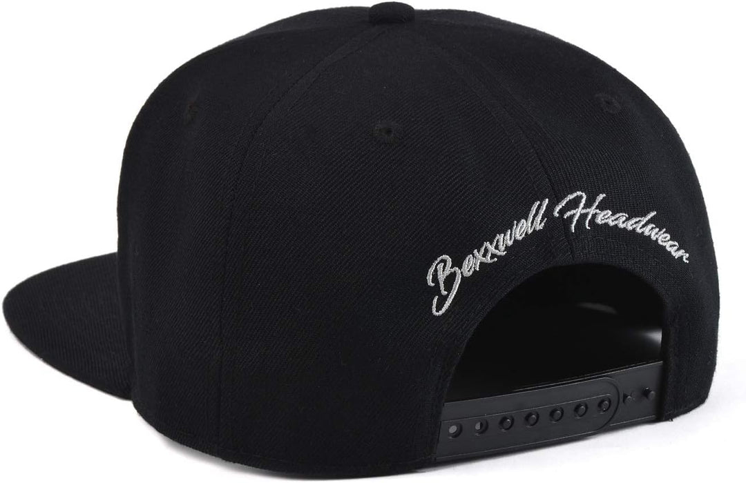 Bexxwell Snapback Cap schwarz mit Anker (optimale Passform, Kappe, Black, Anchor, Unisex)