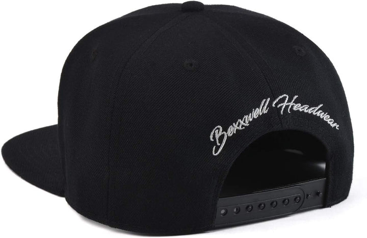 Bexxwell Snapback Cap schwarz mit Anker (optimale Passform, Kappe, Black, Anchor, Unisex)