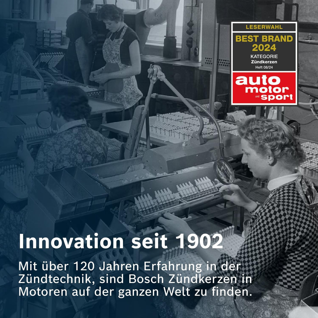 Bosch ZQR8SI302 (N41) - Zündkerzen Iridium - 4er Set Blister – 4er Set Single, Blister – 4er Set Sin