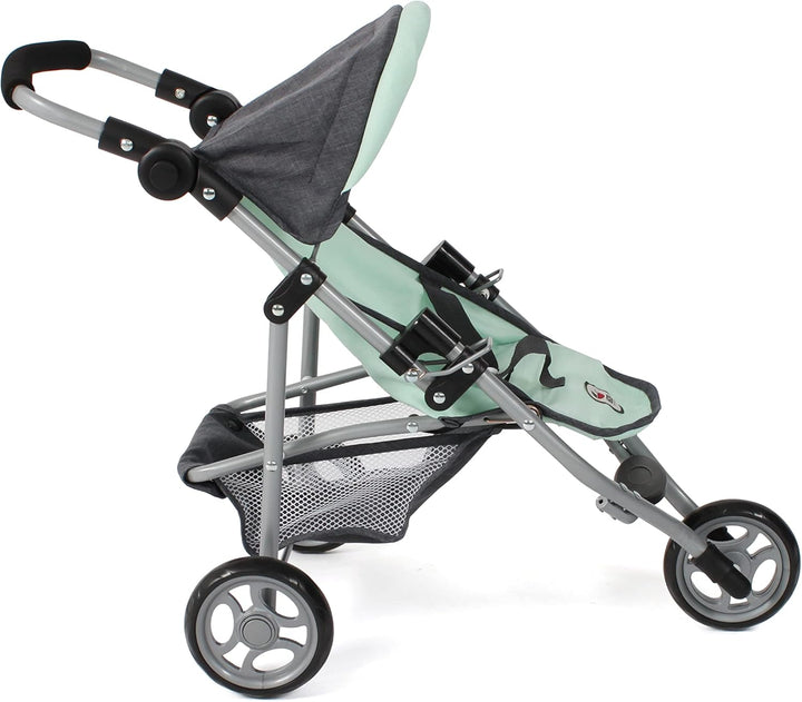Bayer Chic 2000 - Puppenbuggy Lola, Jogging-Buggy, Puppenjogger, Puppenwagen, Melange anthrazit, Min