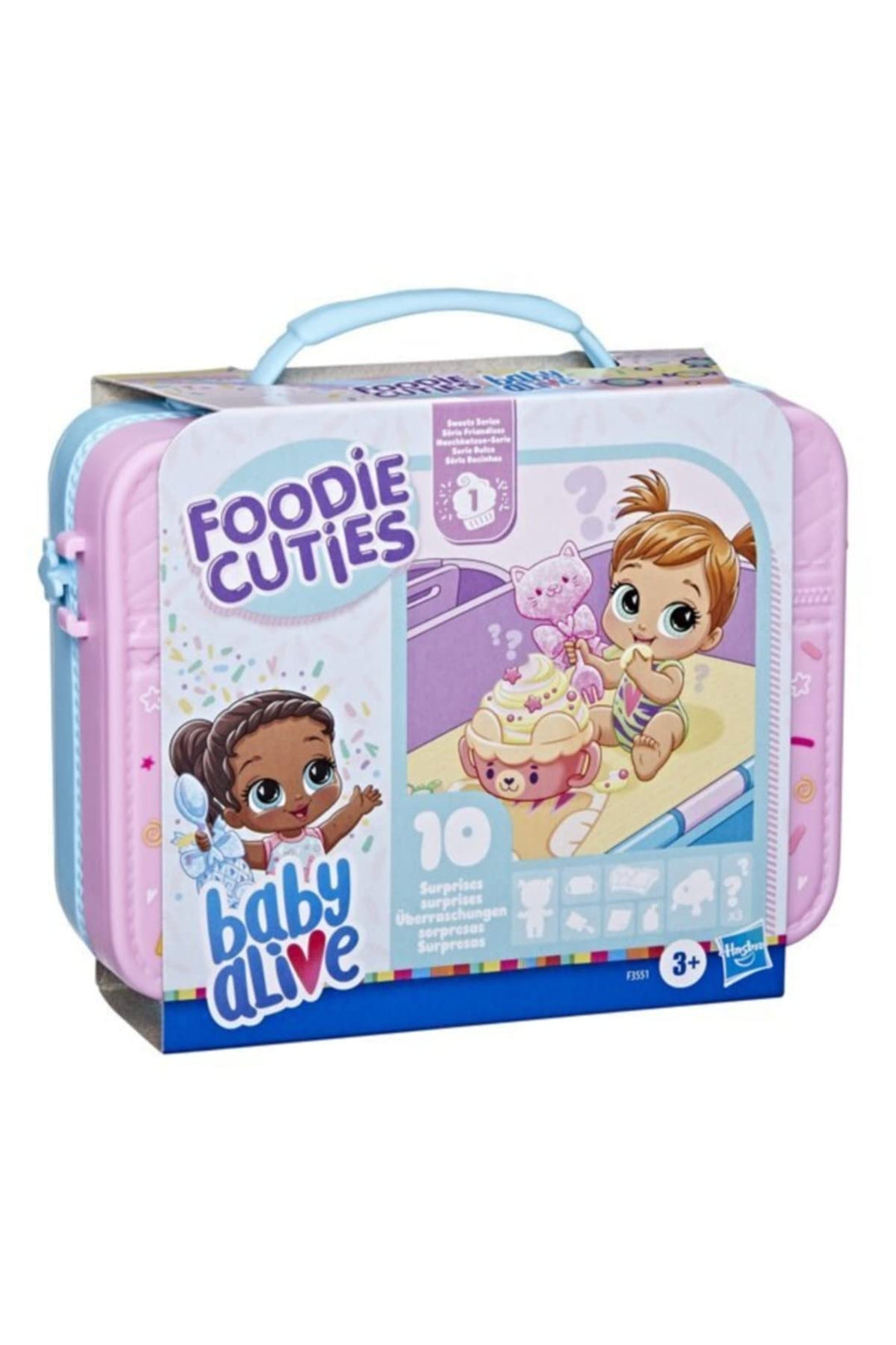 Baby Alive Foodie Cuties, Überraschungsspielzeug, 7,6 cm grosse Puppe für Kinder ab 3 Jahren, 10 Übe