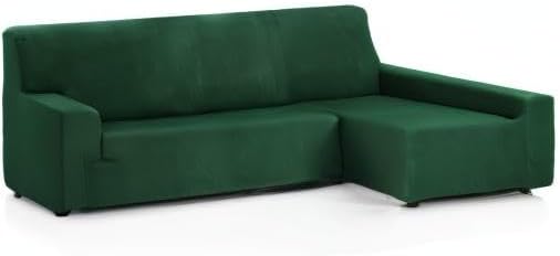 Martina Home - Elastischer Bezug für Sofa, Modell Túnez, Eckteil rechts, Stoff, Flaschengrün, BRAZO