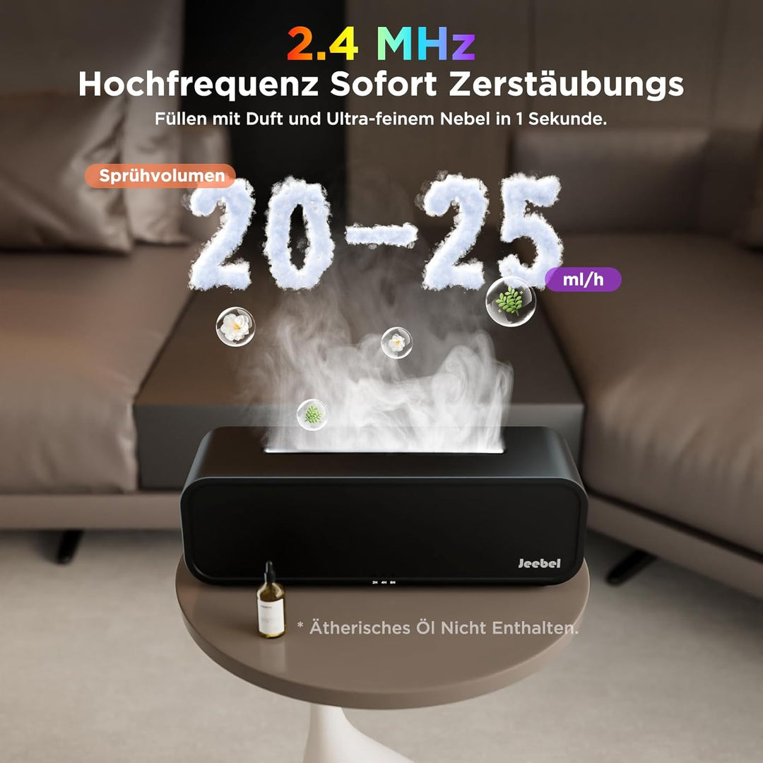 Aroma Diffuser für Ätherische Öle - Rhythmus Erkennung Aromatherapie Diffusor mit RGB Flamme Variati