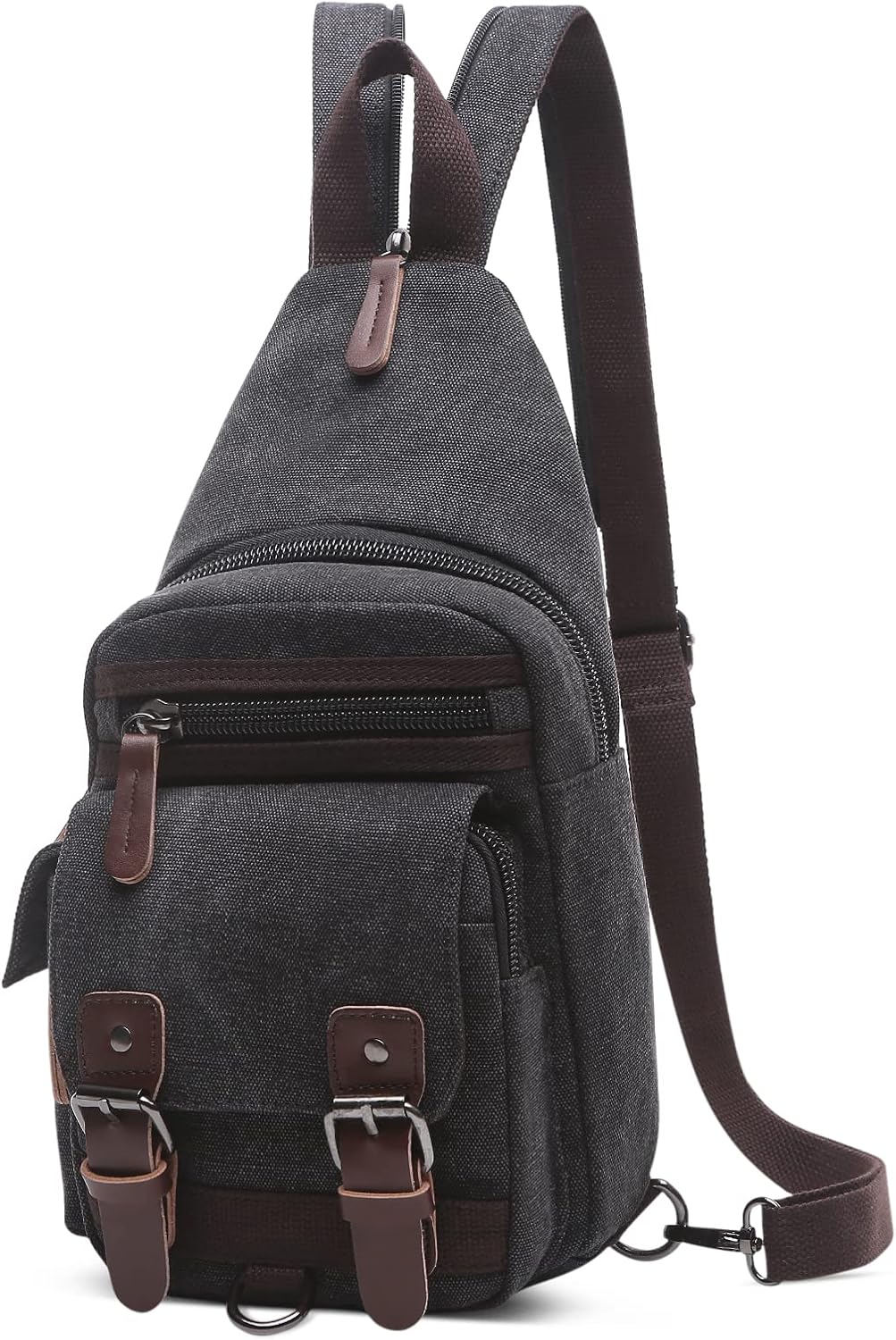 VARLIVOO Herren Sling Bag Retro Crossbody Bag Klein Umhängetaschen Schultertasche Outdoor Sportarten