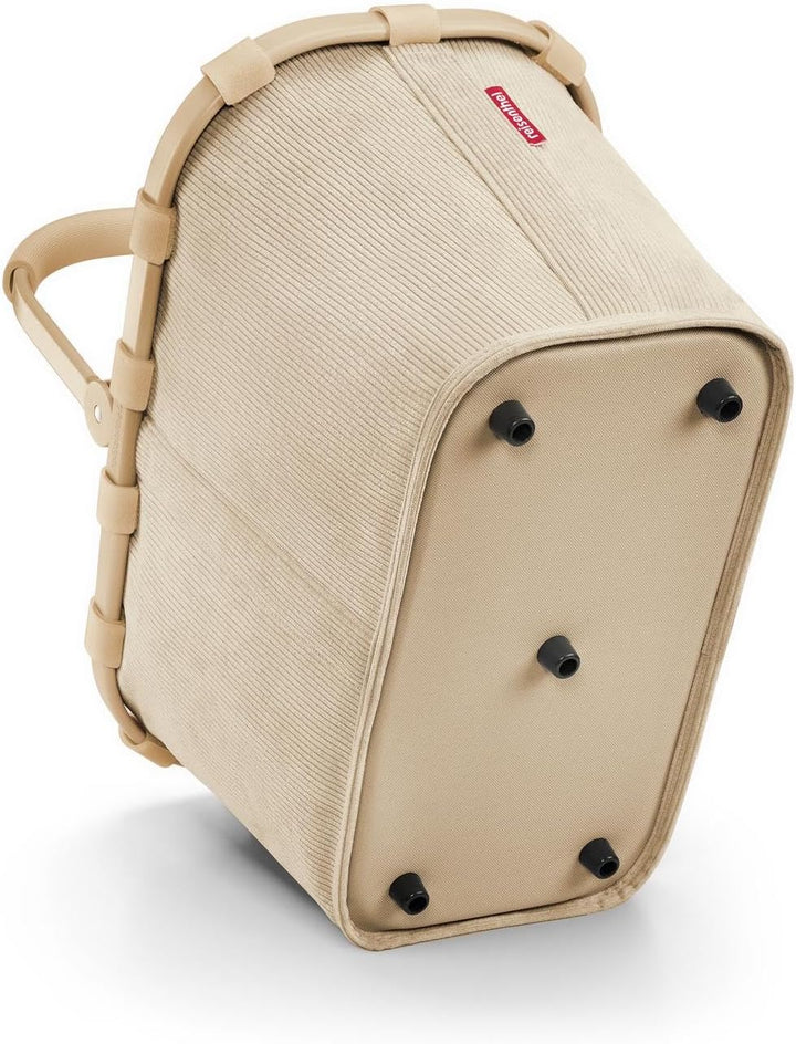 reisenthel carrybag frame cord sand – Stabiler Einkaufskorb mit viel Stauraum und praktischer Innent