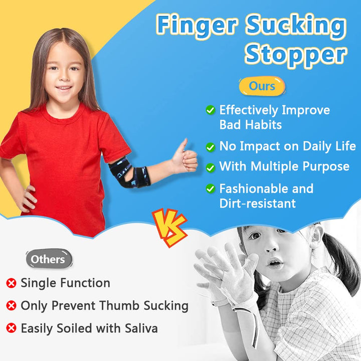 Mybow Daumen Saugen Stopp für Kinder Finger Nagel Beissen Prävention Hand Stop Saugen Guard für Klei