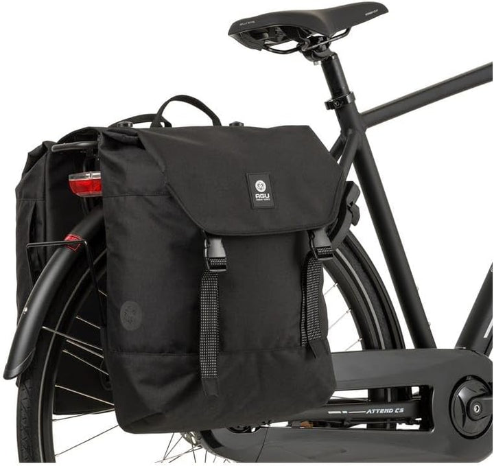 AGU Essentials DWR Urban Doppelte Fahrradtasche für Gepäckträger, 36L Gepäckträgertasche Fahrrad, Wa
