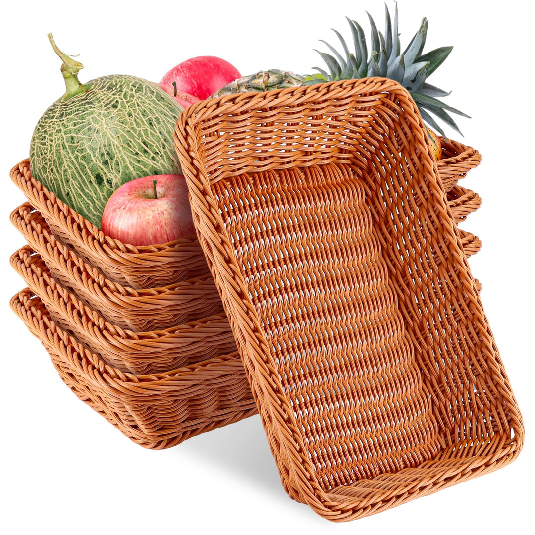 5er Set Brötchenkorb Geflochten Brotkorb Stapelbarer Brotkörbchen Modern Brotkörbe Hochwertiger Obst