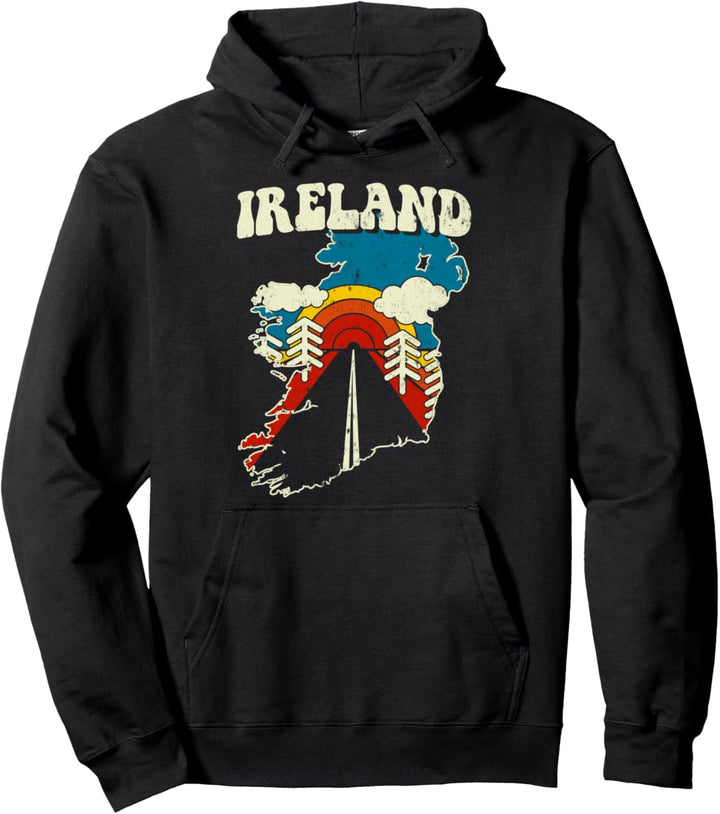 Irland Vintage Irish Country Rainbow Retro Karte der 70er Jahre Pullover Hoodie