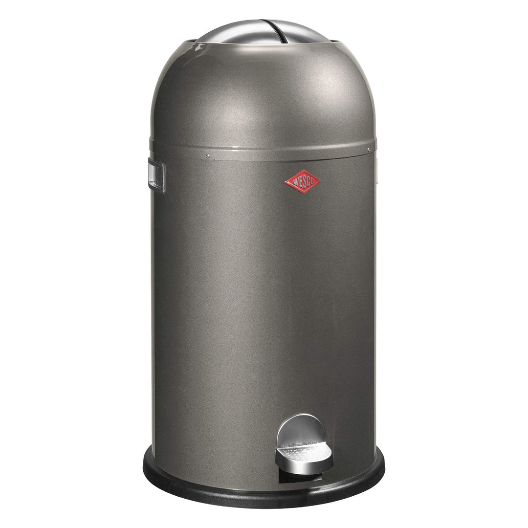 Wesco 184 631 Kickmaster Abfallsammler 33 Liter Graphit 37.5x37.5x69 cm (L/B/H), Stahlblech, Edelsta
