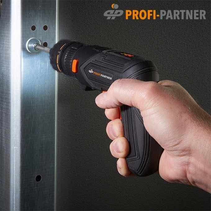 Akkuschrauber/Schneidgerät – Multitool mit Winkelaufsatz, Schneidaufsatz, 3 in1 Akkuschrauber, einst