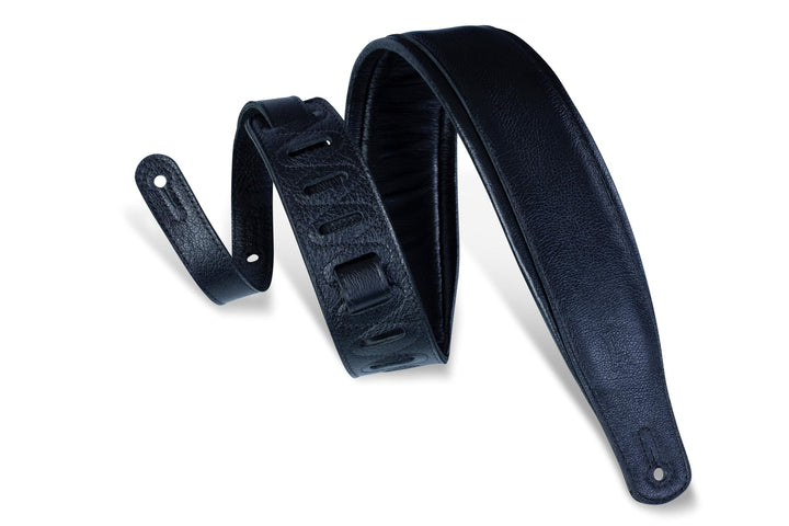 Levy's Leathers PM32-BLK Gitarrengurt, Leder, Schwarz Schwarz Einheitsgrösse, Schwarz Einheitsgrösse