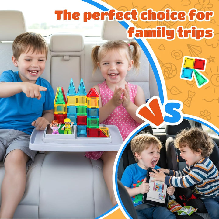 GAGAKU Mini Magnetische Bausteine 50 Teiles Magnetische Fliesen Kinderspielzeug Magnetische Kacheln
