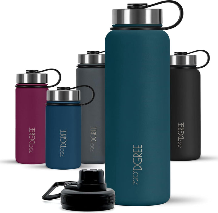 720°DGREE Edelstahl Trinkflasche “noLimit” - Auslaufsicher, Kohlensäure geeignet, BPA-Frei - Thermos
