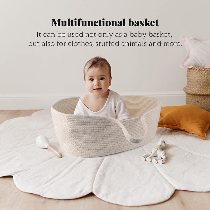 Yuehuamech Baby Moses Korb Tragbare Bett Handheld Baumwolle Seil Infant Carrycot Bettwäsche Schlafsa
