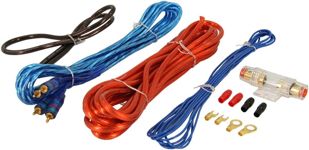 Kabelset für Verstärker, Anschluss-Set, Kabelsatz AWG 8, Schwarz,rot,blau 750W, 750W