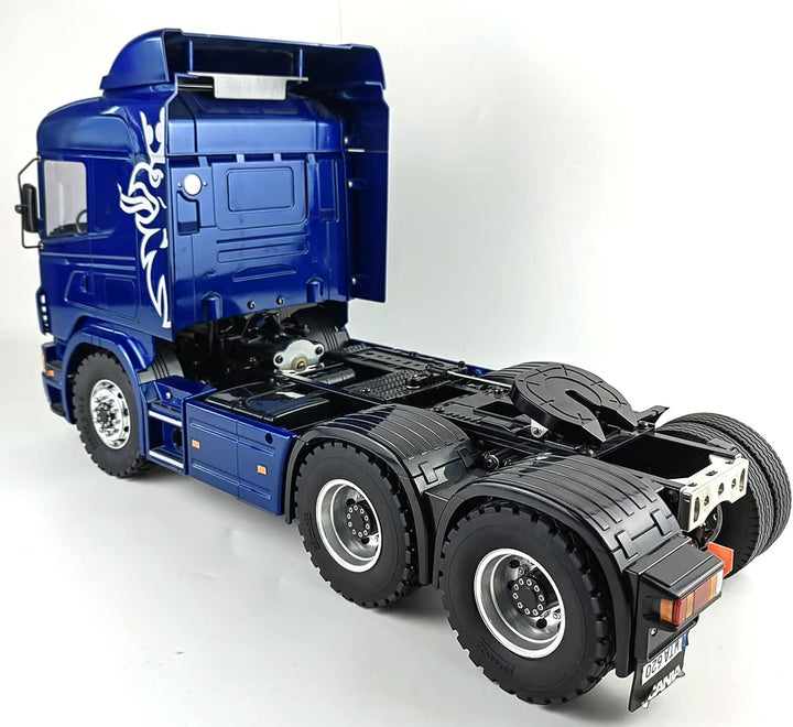 AXspeed 4 Stück Metall Rückseite Radnaben Felgen mit Reifen Set für 1/14 RC Tamiya Tractor Climbing