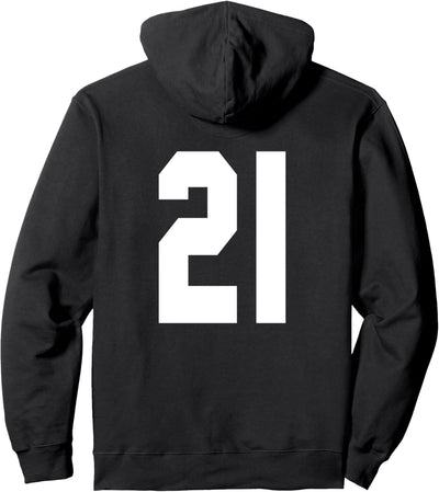 # 21 Team Sports Trikot vorne & hinten Number Player Fan Pullover Hoodie