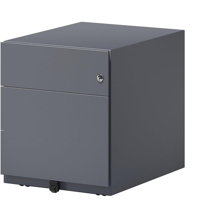 BISLEY Rollcontainer Note mit Griffleiste, 1 Universalschublade, 1 HR-Schublade, Metall, 634 Anthraz