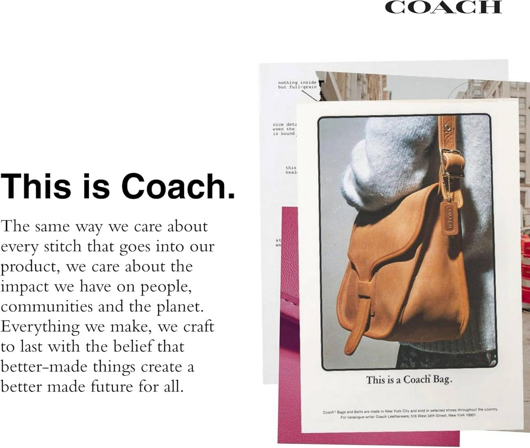 COACH Schultertasche aus weichem Kalbsleder, getigert Einheitsgrösse Schwarz, Einheitsgrösse Schwarz