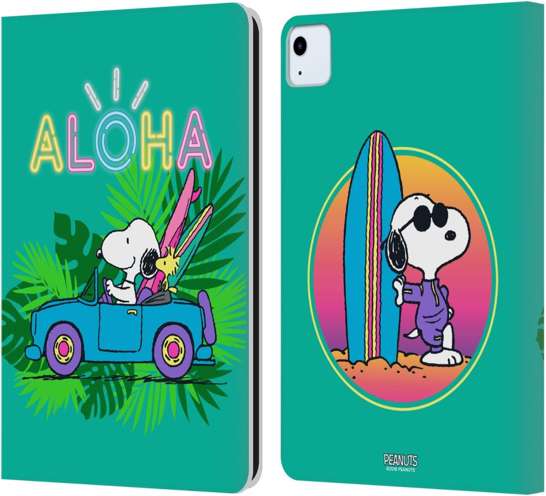 Head Case Designs Offizielle Peanuts Tropischer Surf Snoopy Aloha Disco Leder Brieftaschen Handyhüll