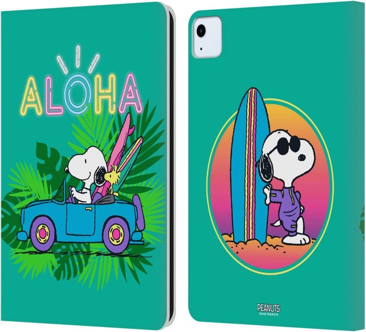 Head Case Designs Offizielle Peanuts Tropischer Surf Snoopy Aloha Disco Leder Brieftaschen Handyhüll