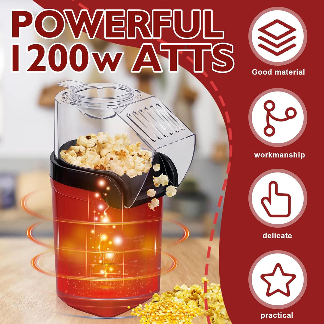 Popcornmaschine, Klein Popcorn-Maschine mit Messbecher, One-Touch Elektrische Rühr Popcorn Popper, O