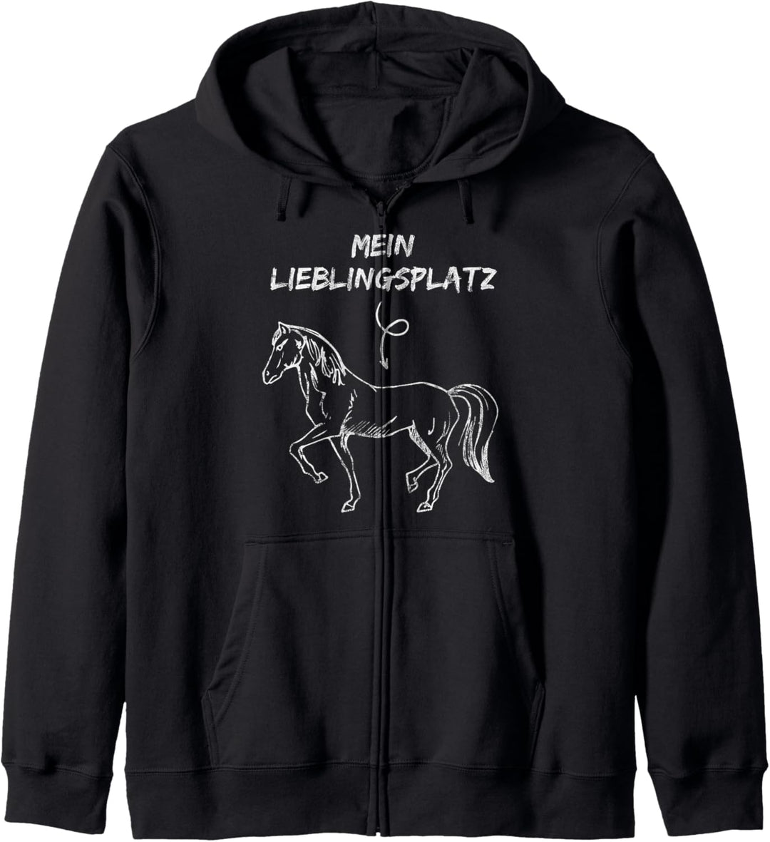 Lustiges Design mit Pferdemotiv - Mein Lieblingsplatz Pferde Kapuzenjacke