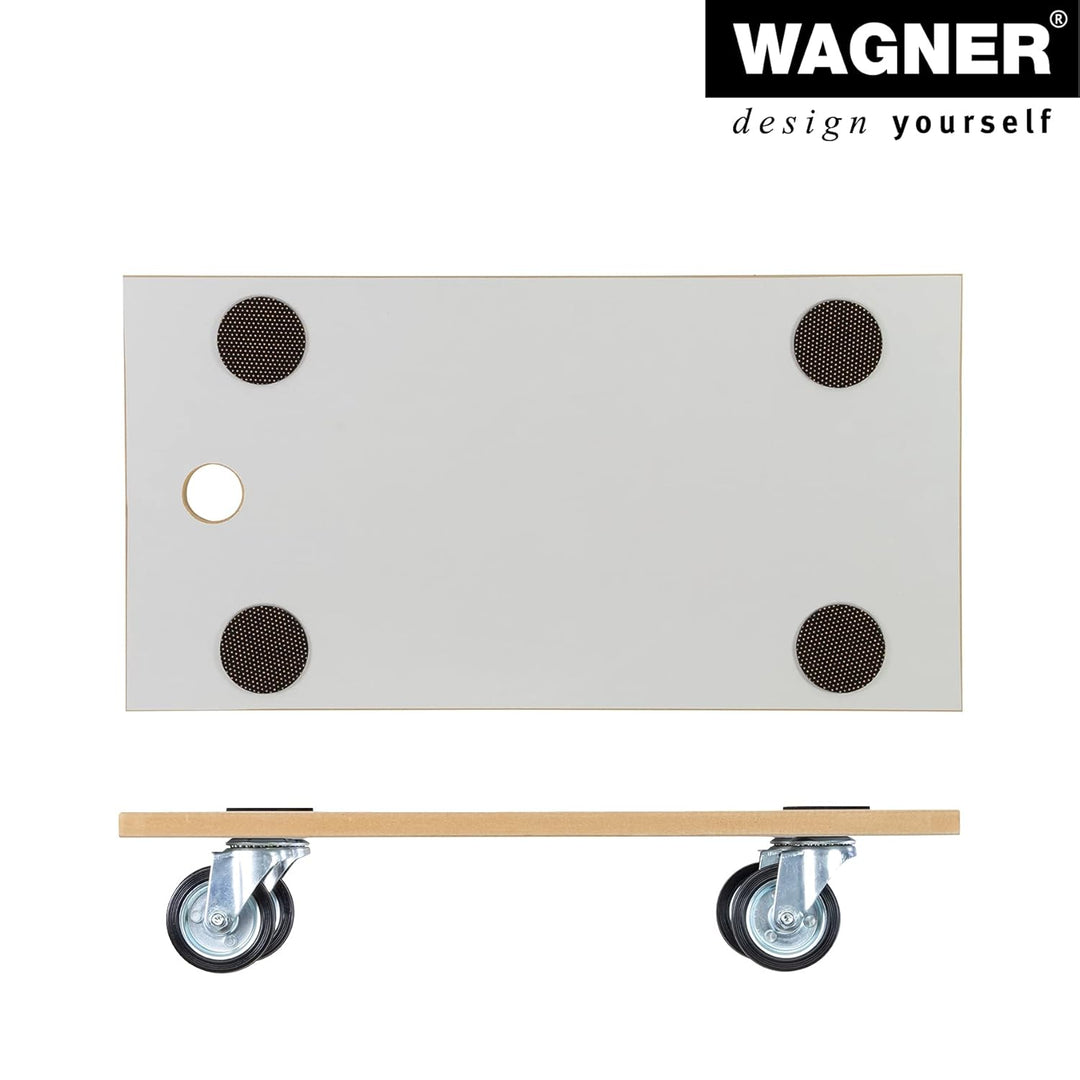WAGNER Transportroller Transporthilfe I 57,5 x 30 x 11 cm, Tragkraft 250 kg I Möbelhund MDF mit Spez