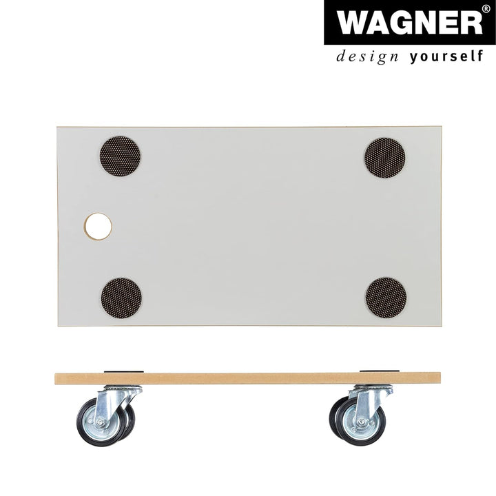WAGNER Transportroller Transporthilfe I 57,5 x 30 x 11 cm, Tragkraft 250 kg I Möbelhund MDF mit Spez