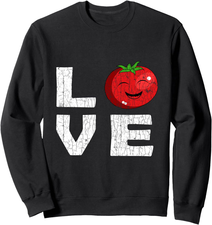 Liebe Tomate Lustige Gärtnerin Gartenarbeit Grafik Sweatshirt