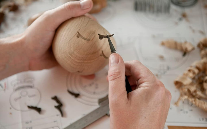 Hoptimist - Skandinavisches Design - Large Bimble aus Holz - Höhe 12,4 cm - Oak L Oak, L Oak