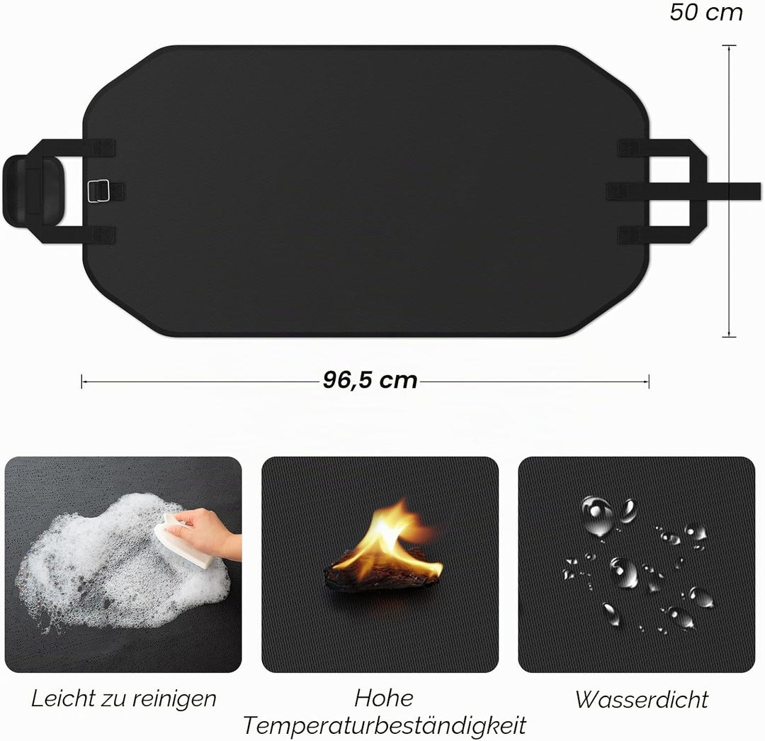 Brennholztasche und feuerfeste Kaminmatte, tolles Geschenk für die Hütte, grosse Brennholz-Tragetasc