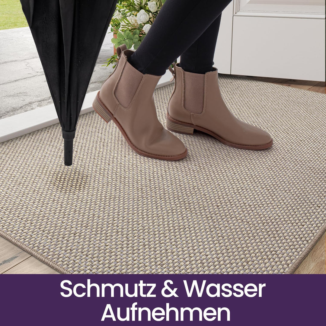 DEXI Schmutzfangmatte Innen 90 x 140 cm, rutschfest Fussmatte waschbar, absorbierend Fussmatte, Dünn