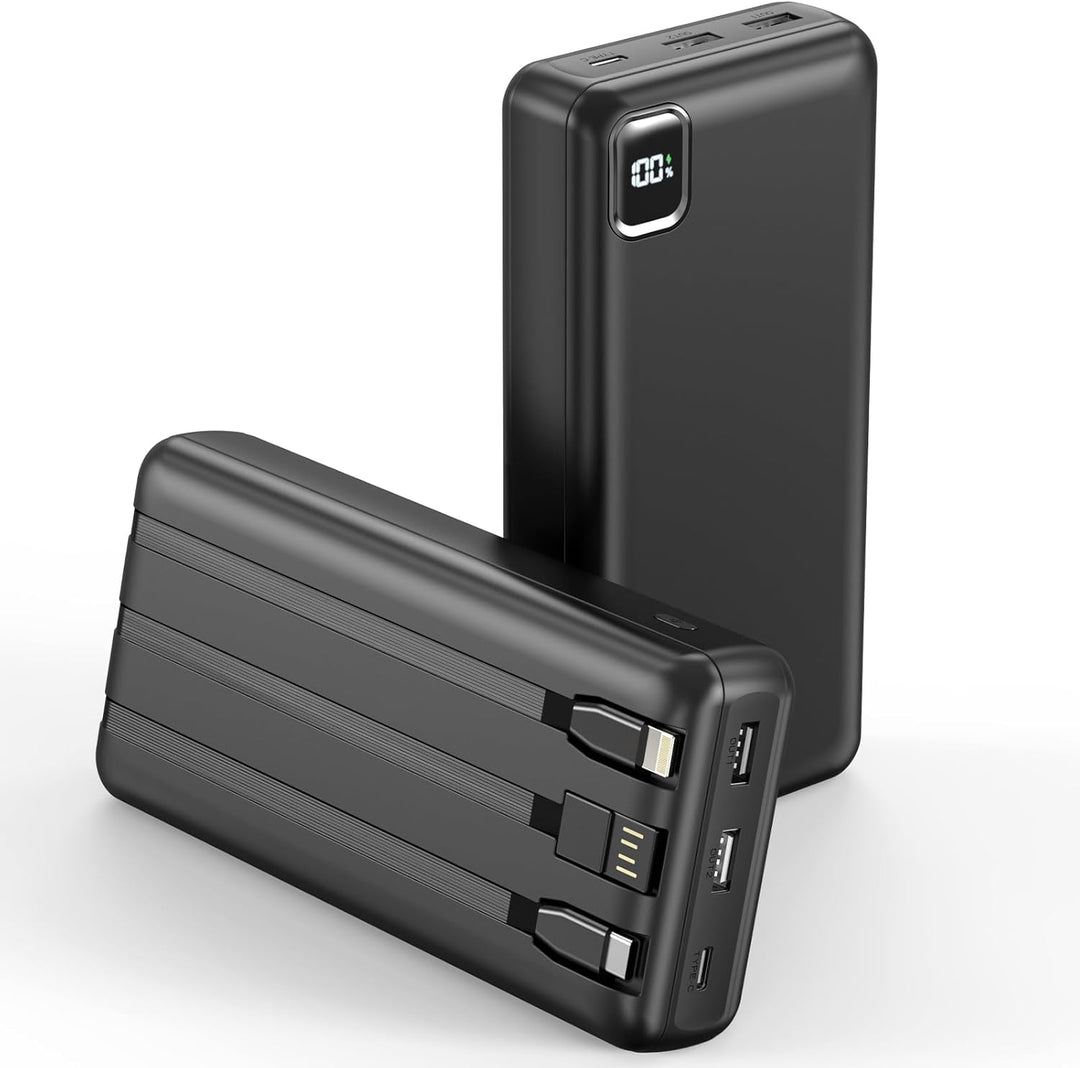 Powerbank 50000mAh grosse kapazität - USB C Schnellladegerät, Power Bank 5 Ausgänge und 2 Eingänge L