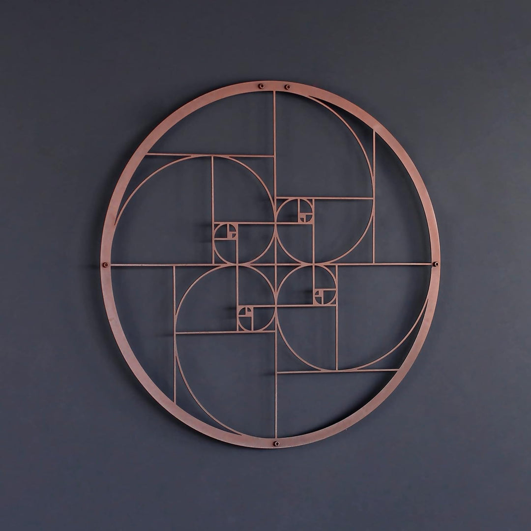 IWA CONCEPT Golden Ratio Metall Wanddekoration | Einzigartige Moderne Dekoration für Wohnzimmer | Me