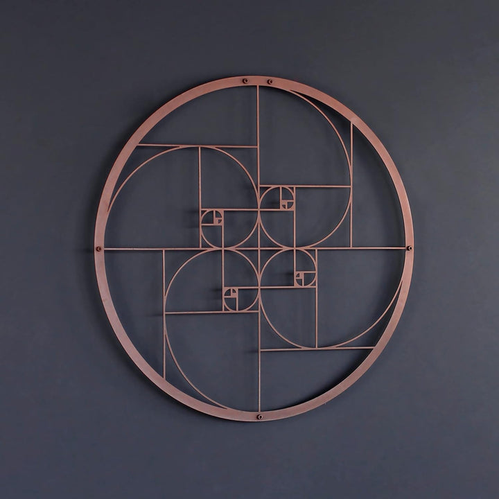 IWA CONCEPT Golden Ratio Metall Wanddekoration | Einzigartige Moderne Dekoration für Wohnzimmer | Me