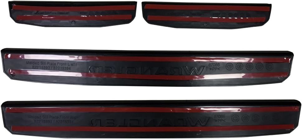 SXMA Einstiegsleisten für JEE P Wrangler JL JLU 2018 2019 2020, Türschwellenschutz Schwarz Aussenzub