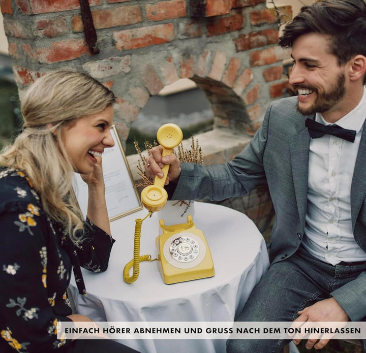 Le Ton Audio Gästebuch, Blau, Telefon für Hochzeiten und Events, Gästetelefon, Hochzeitstelefon, Bla